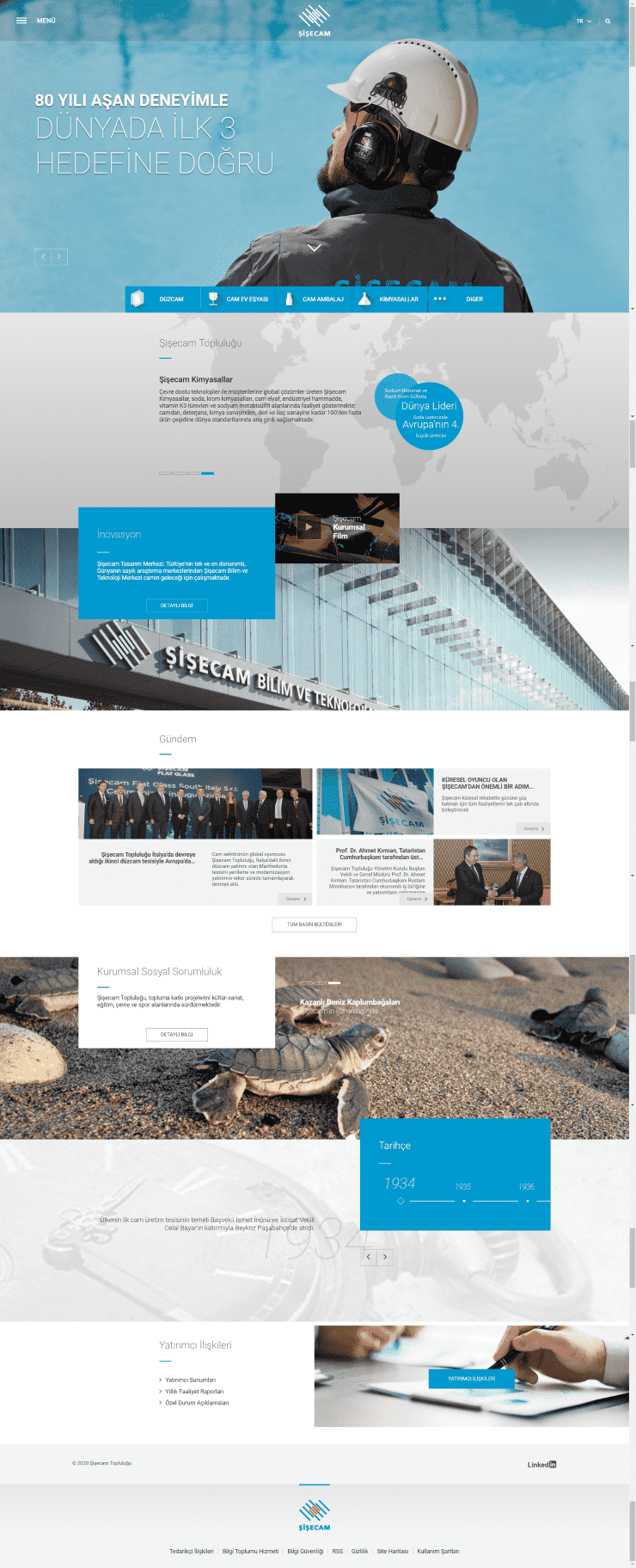 şişecam web sitesi tasarımı
