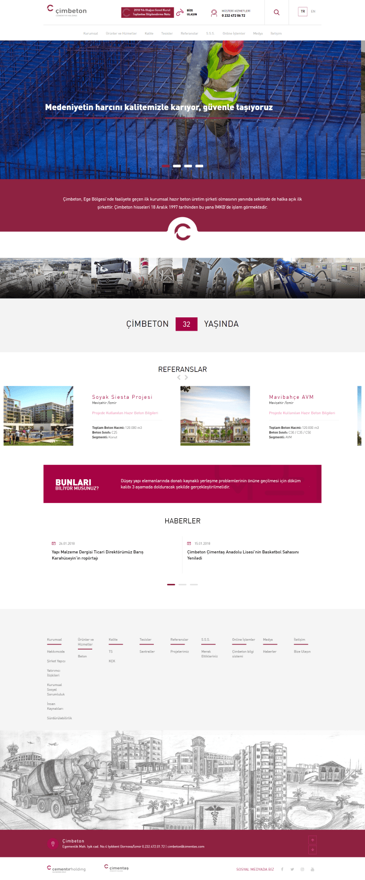 çimbeton web sitesi tasarımı