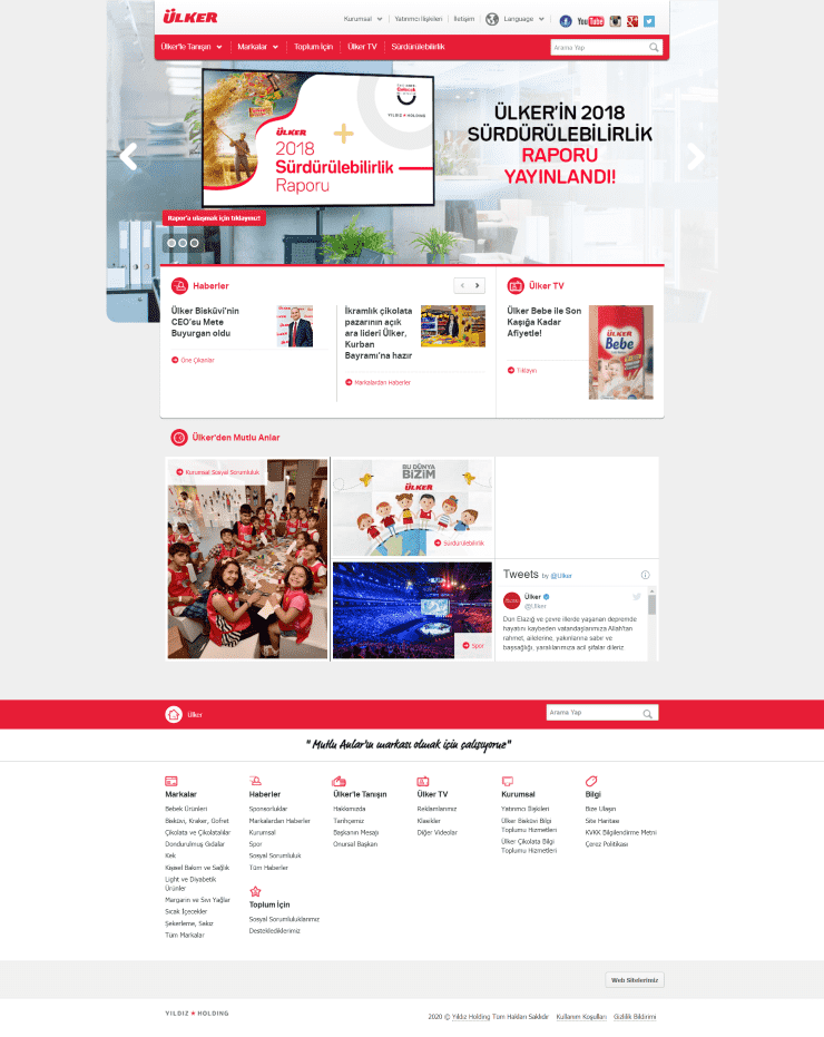 ülker web sitesi tasarımı
