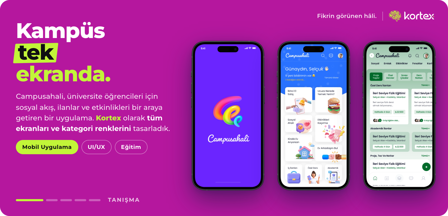 Campusahali | Üniversite Yaşamı Mobil Uygulaması Tasarımı