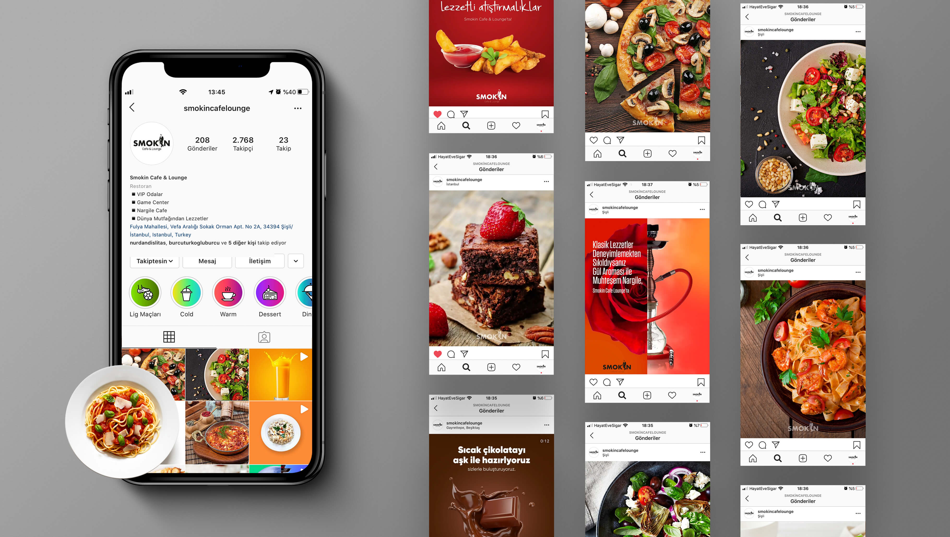 Smokin Cafe Lounge Sosyal Medya Konsept