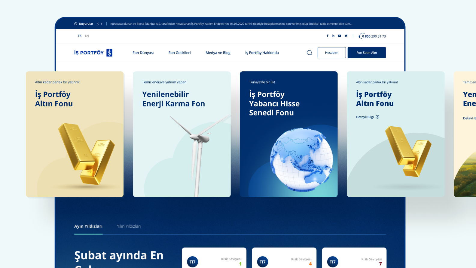 İş Portföy Kurumsal Web Sitesi ve Veri Deneyimi