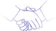 Decorative handshake icon
