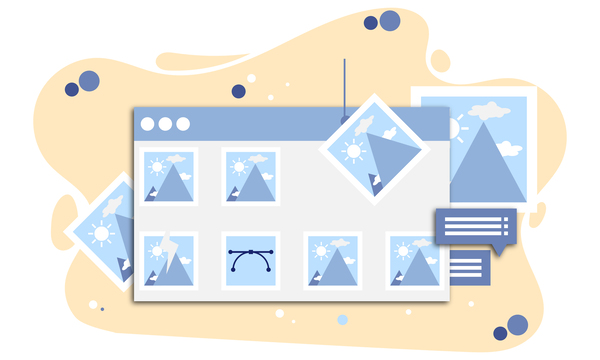 Sosyal medyada görsel düzenleme ve boyutlandırma önemi vurgulayan tasarım